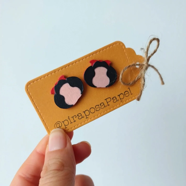 Mafalda aretes vista de detalle